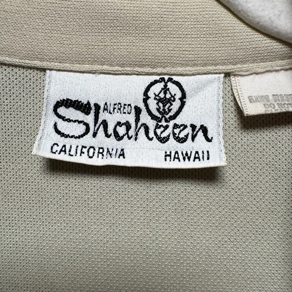 70’s Authentic Vintage Cream and Red/Orange Painted Dress - Picture 3 of 4